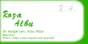 roza albu business card